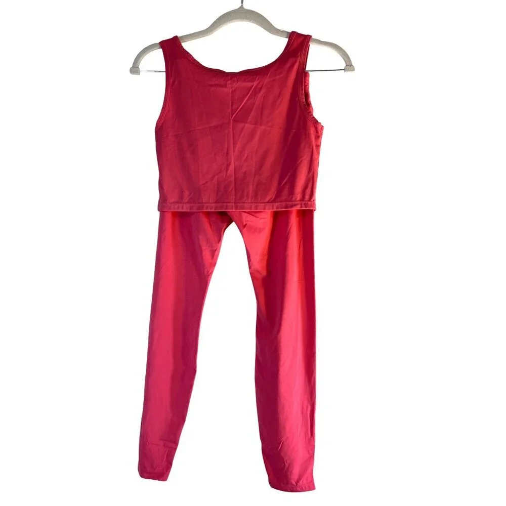 Essence Girls Dance Outfit 2 PC Pink Pants/Crop Top Size 11-12